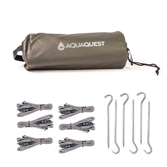 Guide Ultralight Tarp Camping Tarp 10 x 7 Olive Drab Kit AquaQuest Waterproof